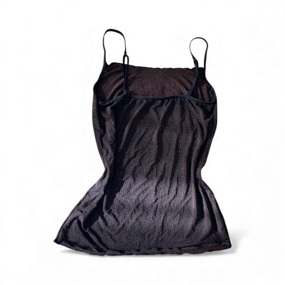 Sheer brown y2k leopard print cami with adjustable straps - Picture 6 of 7